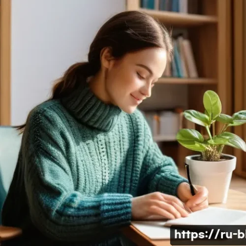 블로그 마케팅 자격증 시험 난이도 분석 - **A passionate female blogger (25-30 years old) in a cozy, sunlit home office in Moscow, Russia.** S...